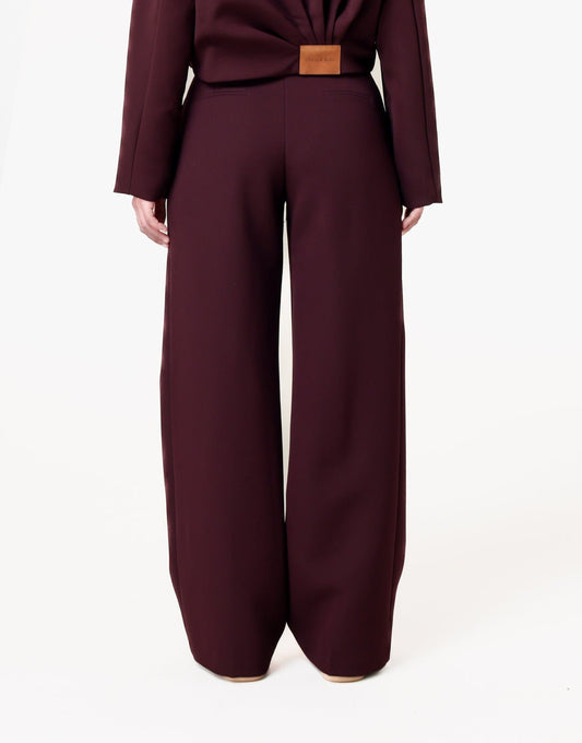 Aubergine Premium Wijde - Pantalon - Olivia & Kate