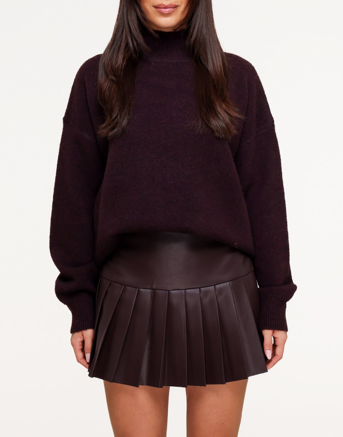 Aubergine PU Leren - Set - Olivia & Kate