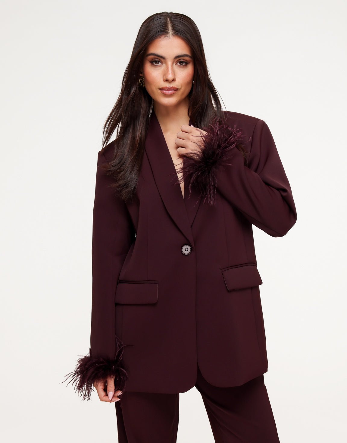 Aubergine Veren - Blazer - Olivia & Kate
