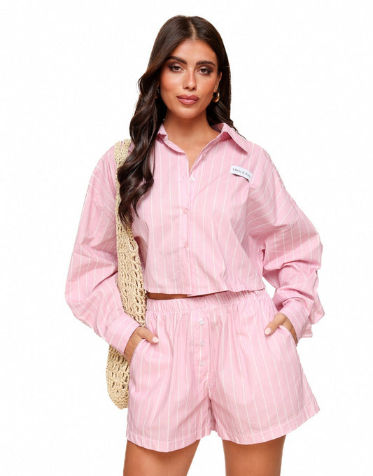 Baby Roze Gestreepte - Short - Olivia & Kate