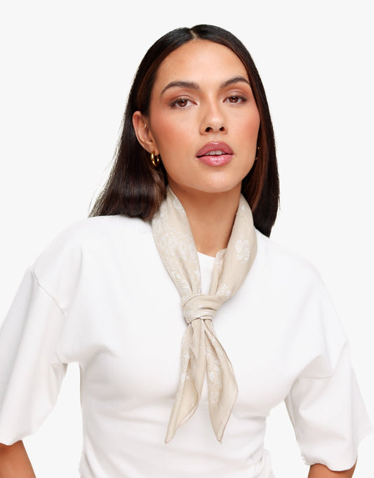Beige Bandana - Sjaal - Olivia & Kate