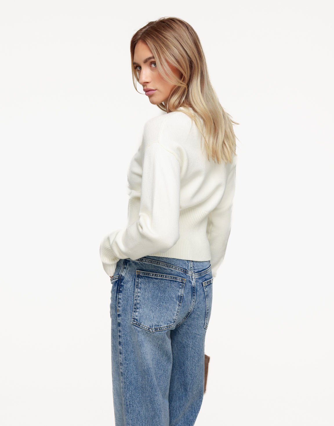 Beige Basic Knopen - Vest - Olivia & Kate