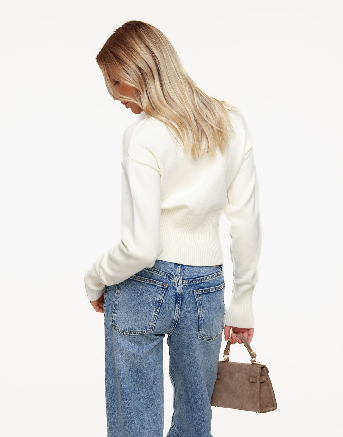 Beige Basic Knopen - Vest - Olivia & Kate