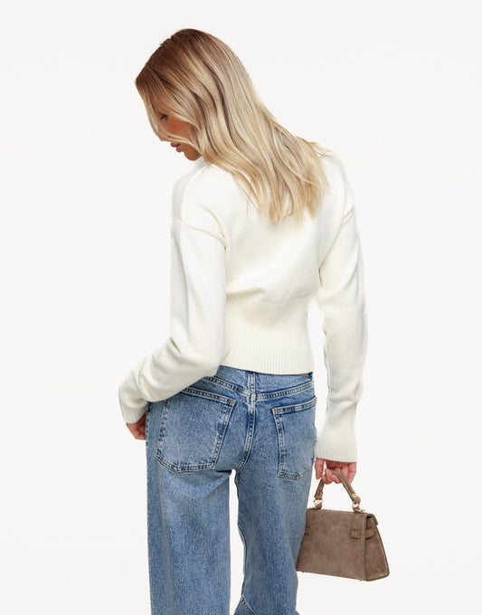 Beige Basic Knopen - Vest - Olivia & Kate