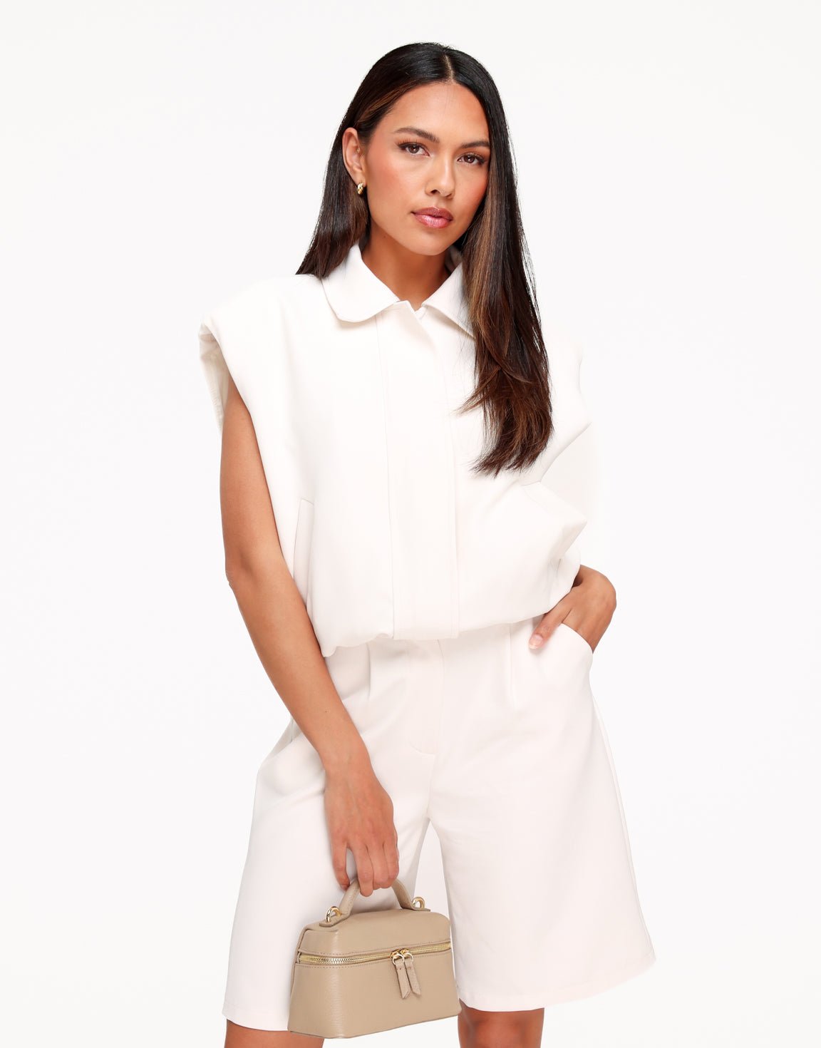 Beige Basic Lange - Short - Olivia & Kate