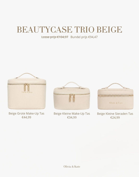 Beige Beautycase - Set - Olivia & Kate