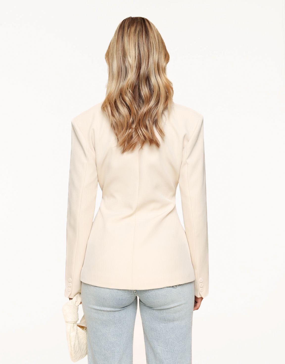 Beige Classic Getailleerde - Blazer - Olivia & Kate