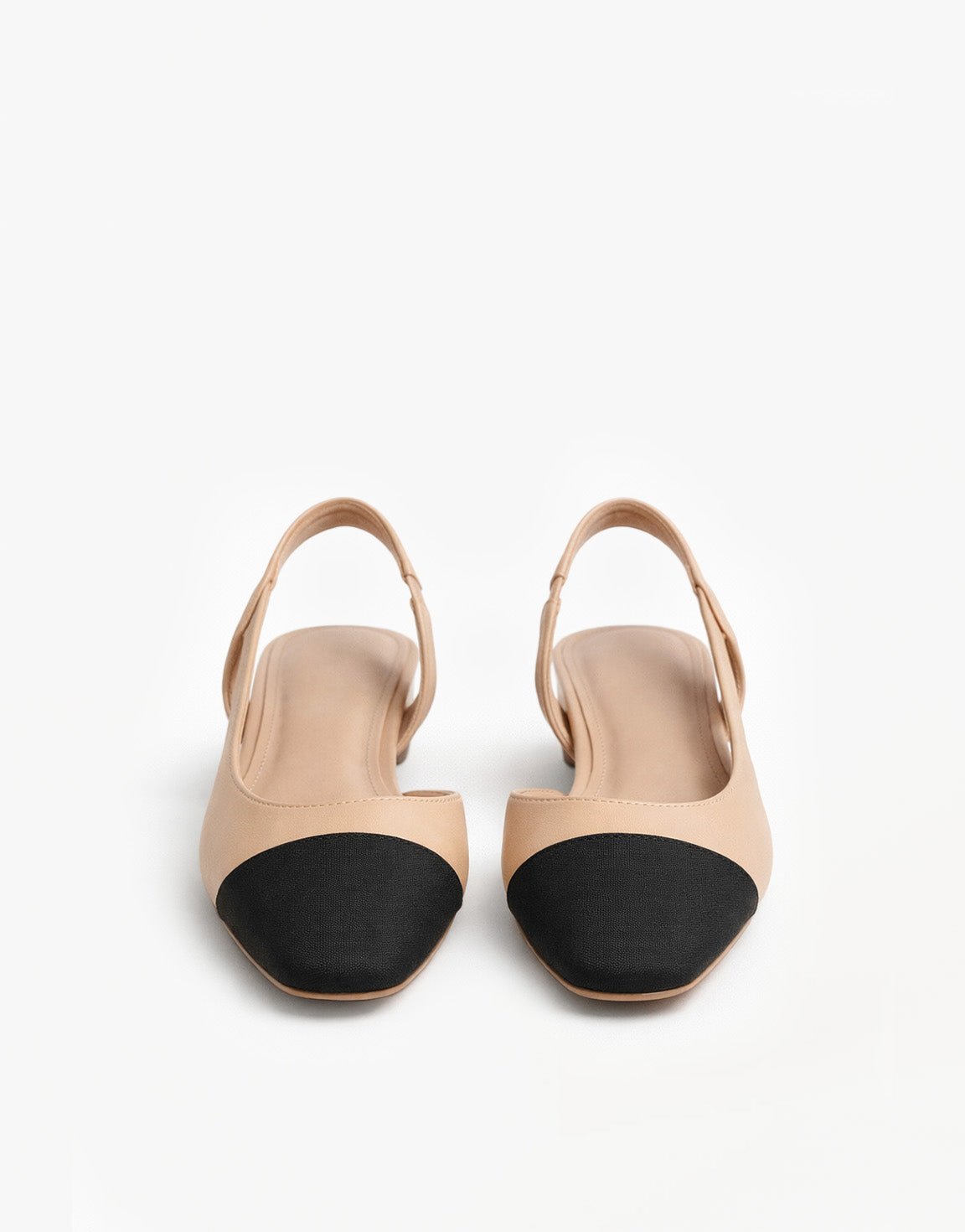 Beige Elegante Punt Ballerina's - Olivia & Kate