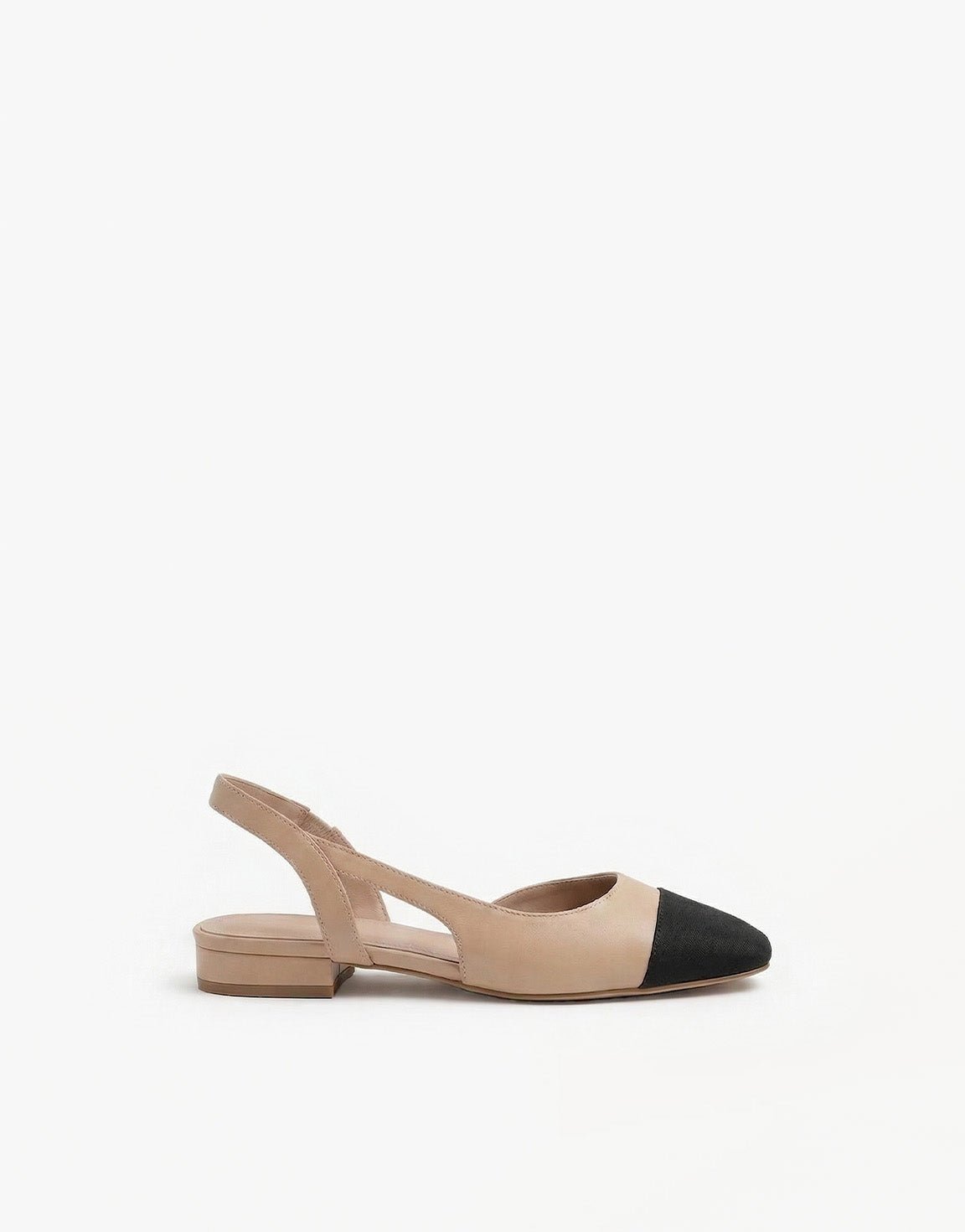 Beige Elegante Punt Ballerina's - Olivia & Kate