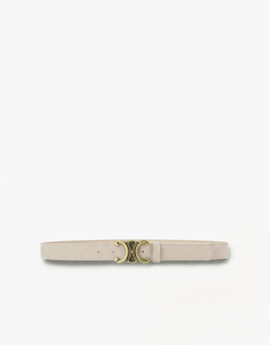 Beige Gedetailleerde Gouden Gesp - Riem - Olivia & Kate