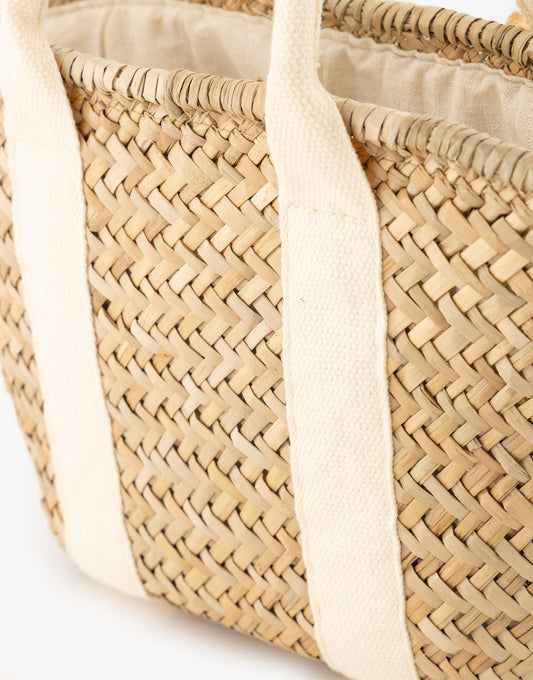 Beige Gevlochten Shopper - Tas - Olivia & Kate