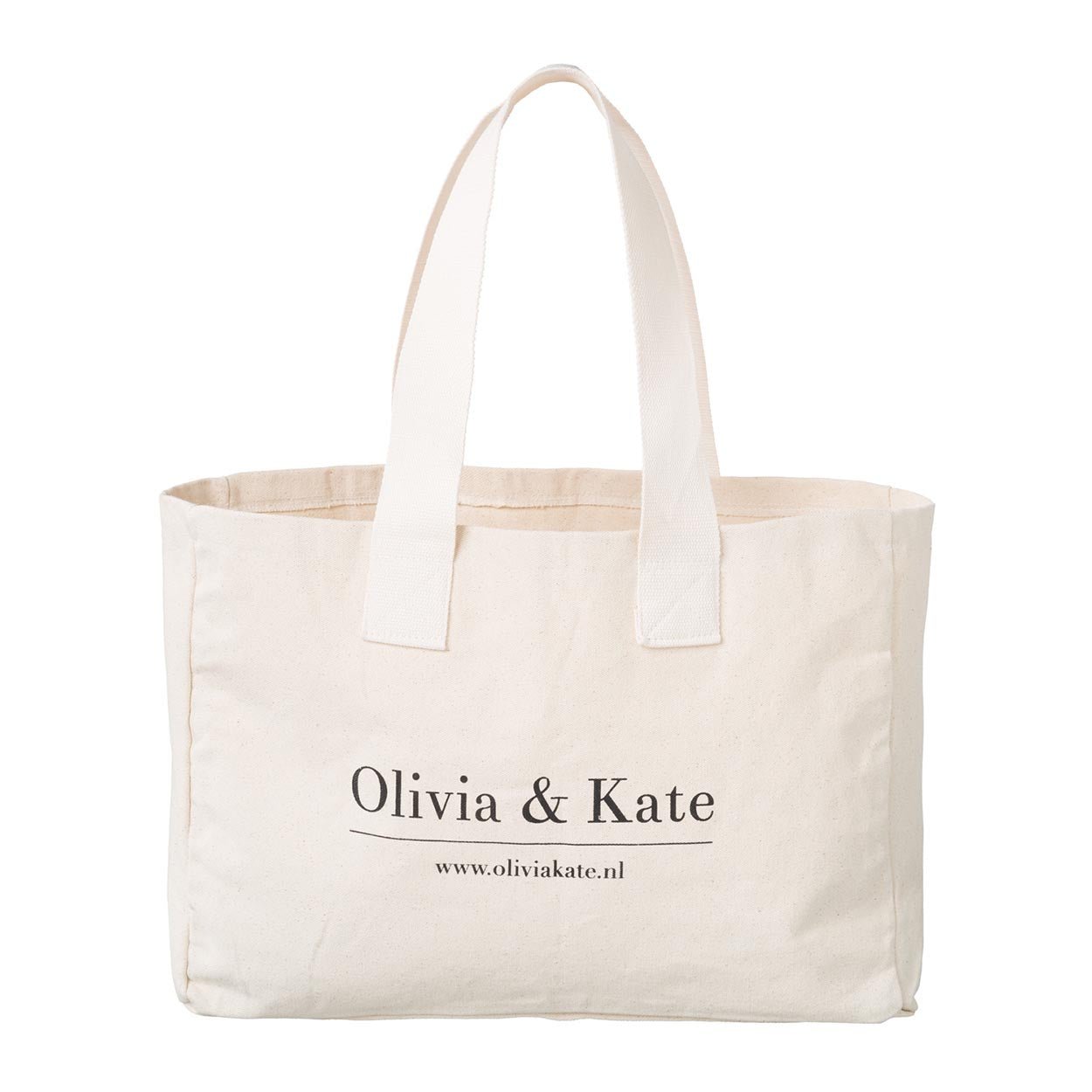 Beige Grote Canvas - Tas - Olivia & Kate