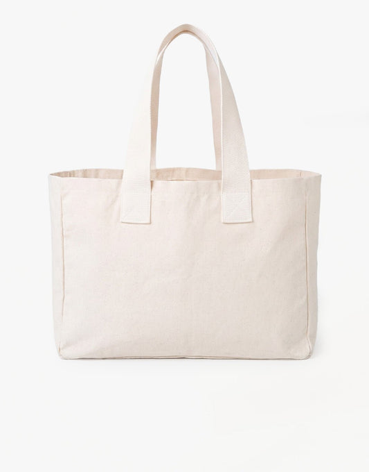 Beige Grote Canvas - Tas - Olivia & Kate