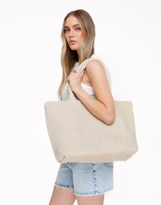 Beige Grote Gevlochten - Tas - Olivia & Kate