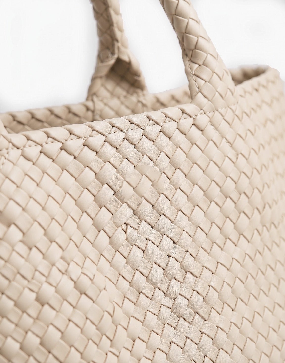 Beige Grote Gevlochten - Tas - Olivia & Kate