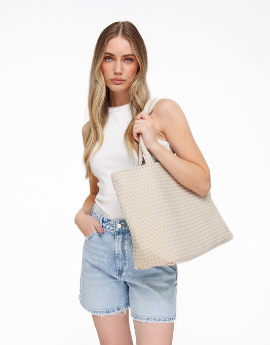 Beige Grote Gevlochten - Tas - Olivia & Kate