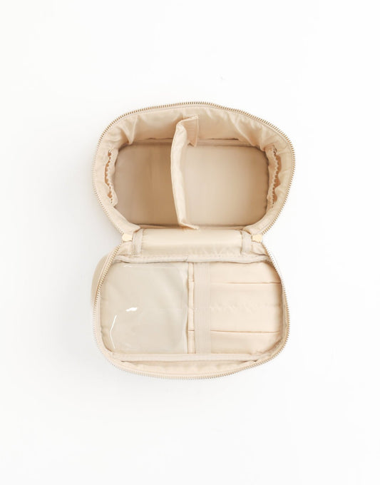 Beige Grote Make - Up - Tas - Olivia & Kate