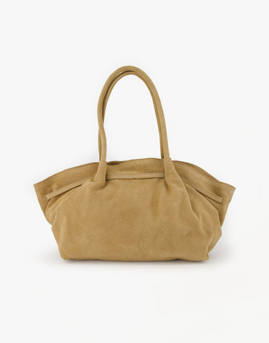 Beige Grote Suede Shopper - Tas - Olivia & Kate