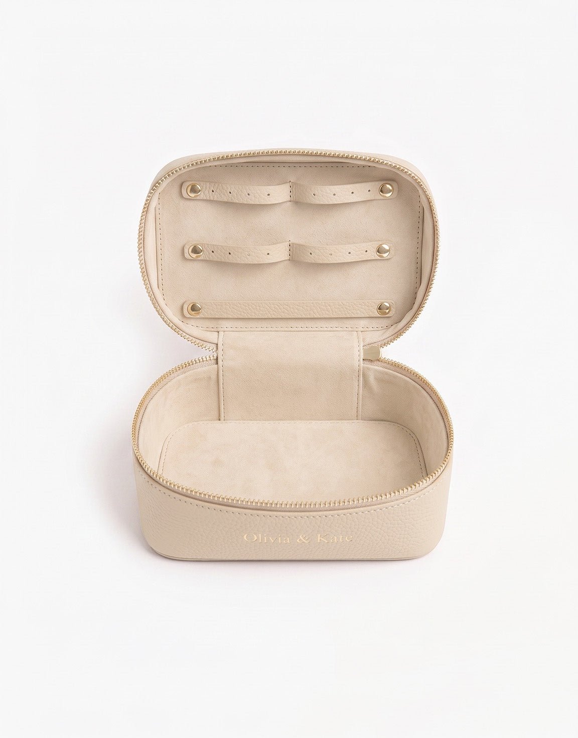 Beige Kleine Sieraden - Toilet Tas - Olivia & Kate