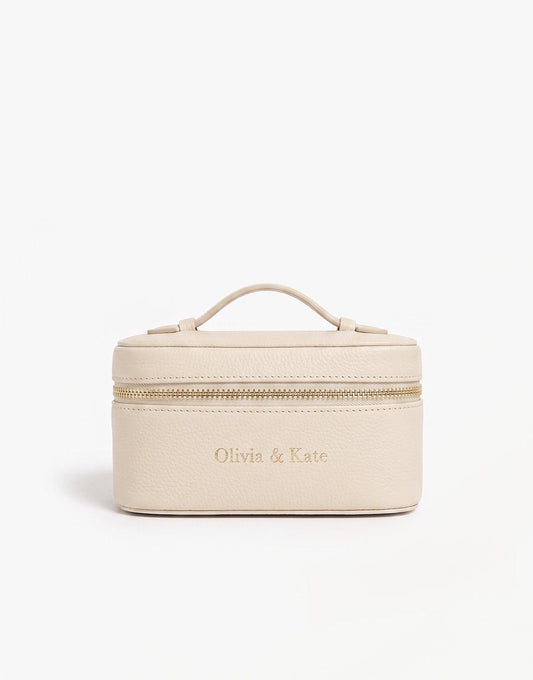 Beige Kleine Sieraden - Toilet Tas - Olivia & Kate