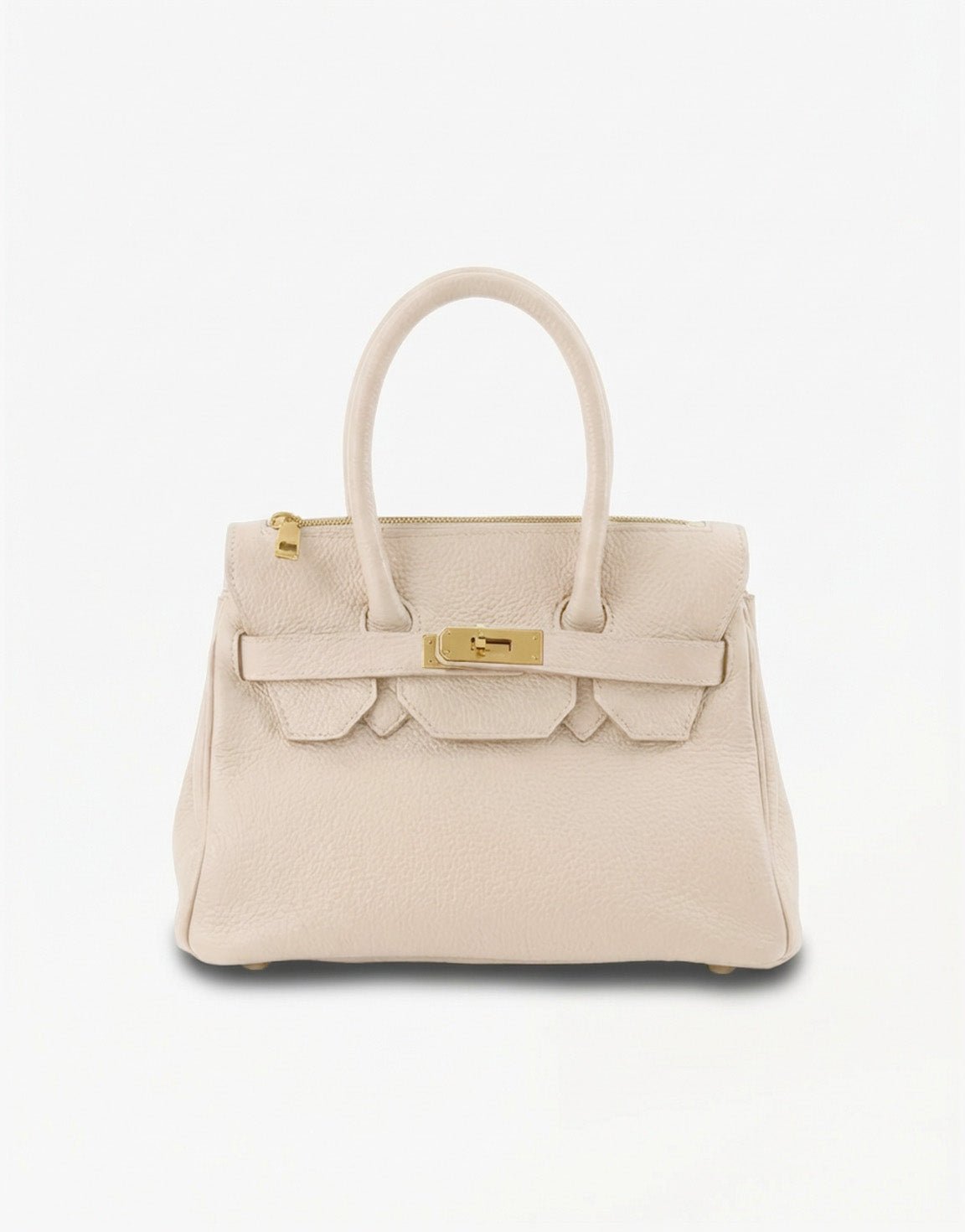 Beige Middel Gouden Details - Tas - Olivia & Kate