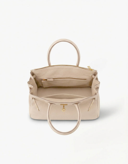 Beige Middel Gouden Details - Tas - Olivia & Kate