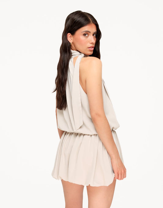 Beige Mouwloze Halter Flowy - Set - Olivia & Kate