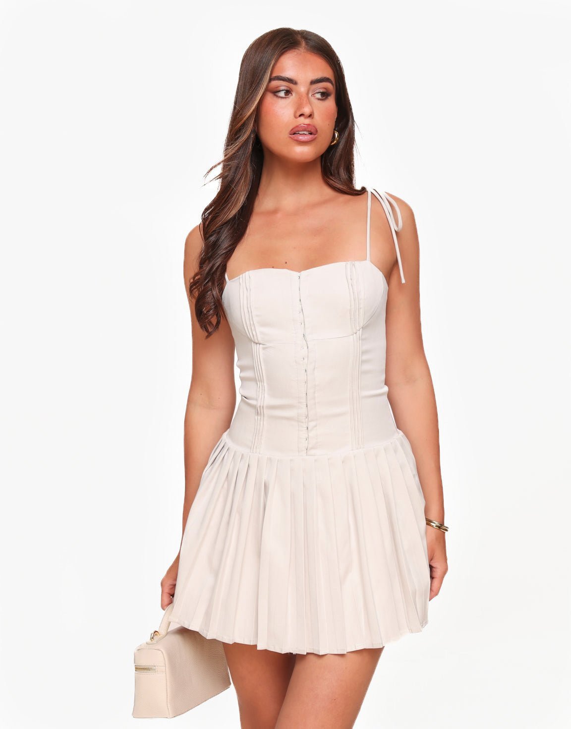 princess polly baby blue dress Buy Taylor Women Petite Plaid Mini Dress, Beige Online main image 1