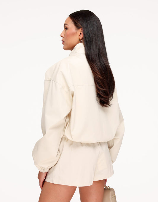 Beige Puffy Elastische Onderkant - Set - Olivia & Kate
