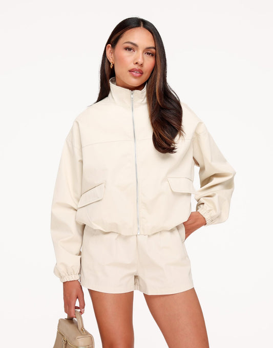 Beige Puffy Elastische Onderkant - Set - Olivia & Kate