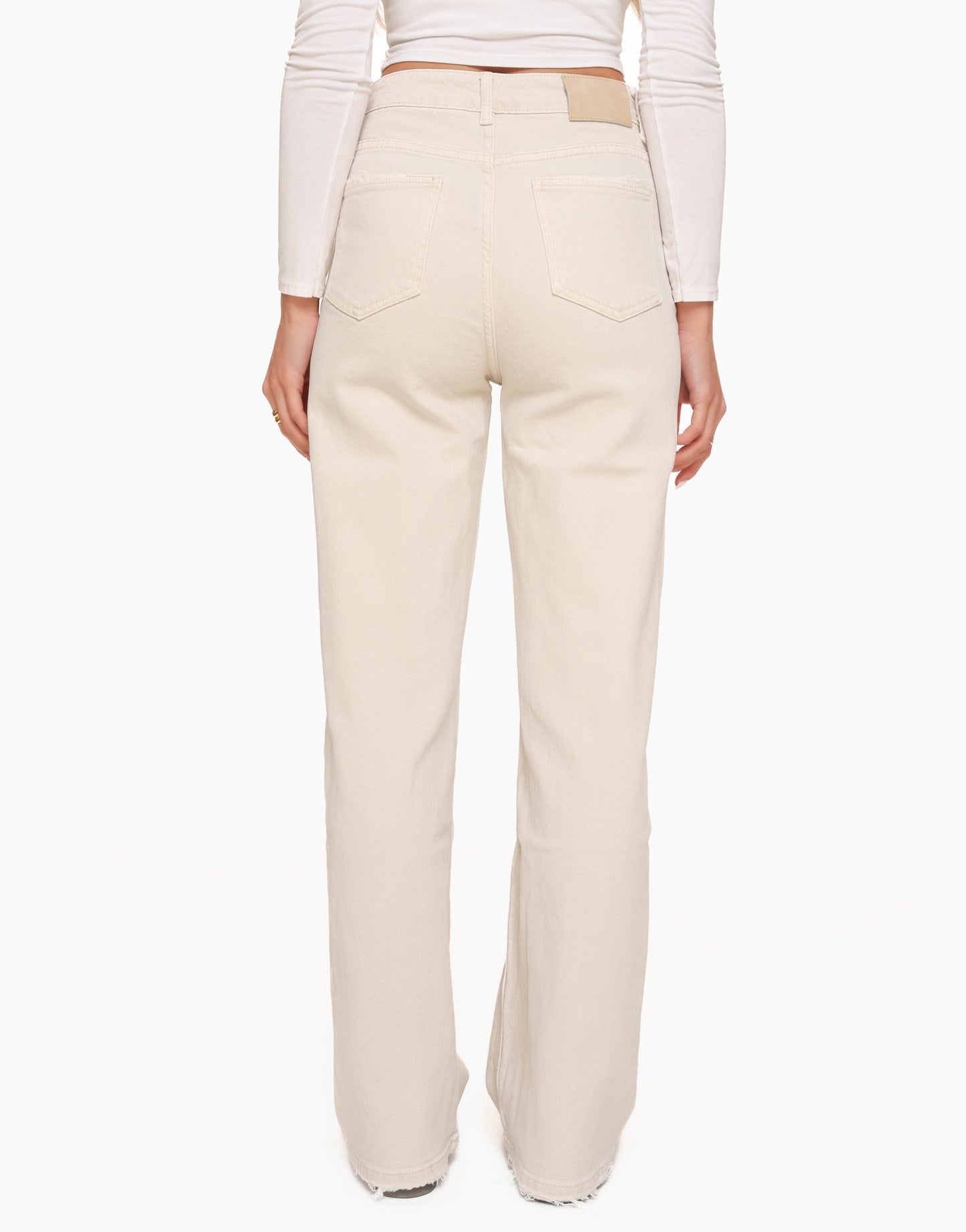 Beige Rechte - Spijkerbroek - Olivia & Kate
