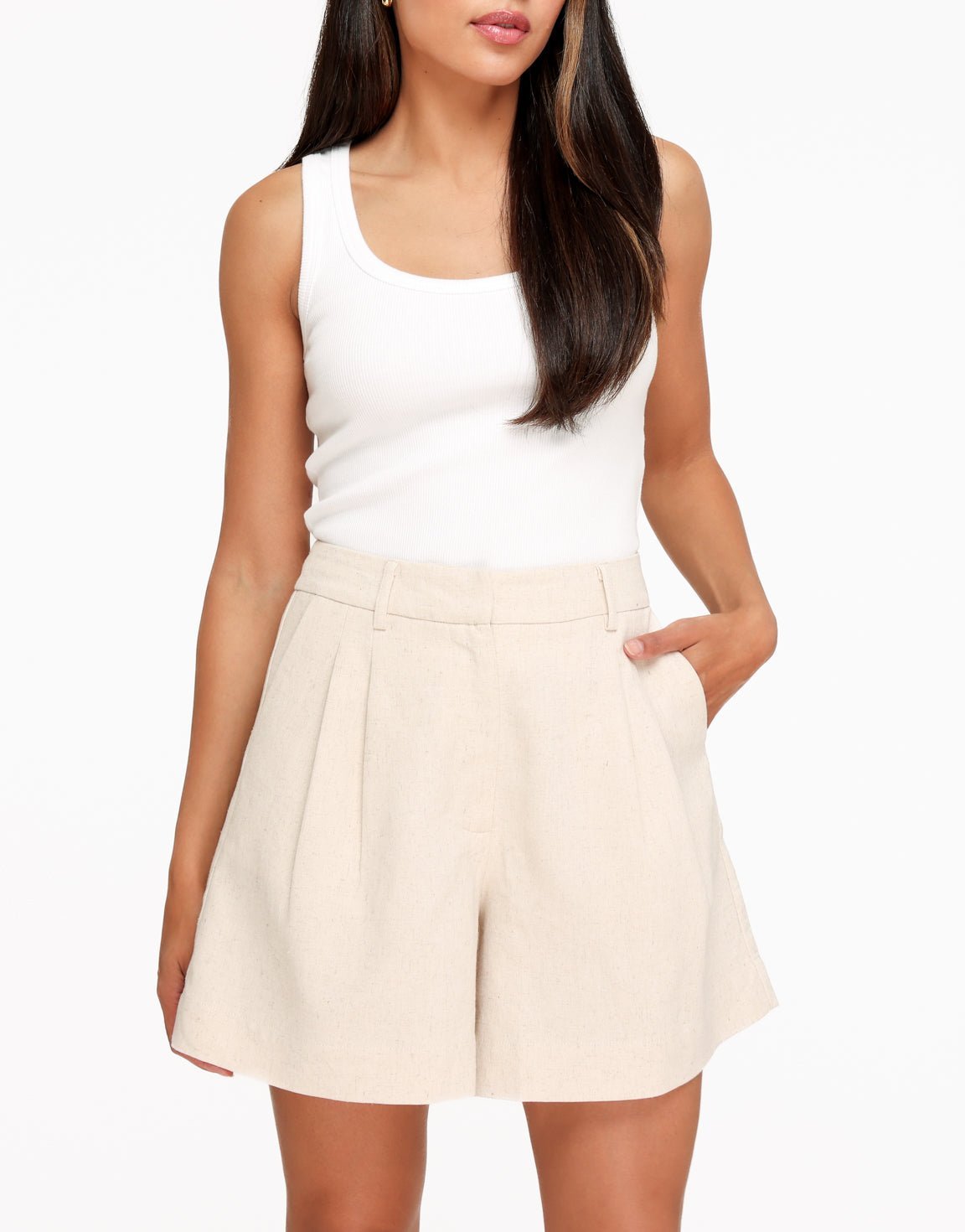 Beige Signature Classic Linnen Blend Strapless - Set - Olivia & Kate
