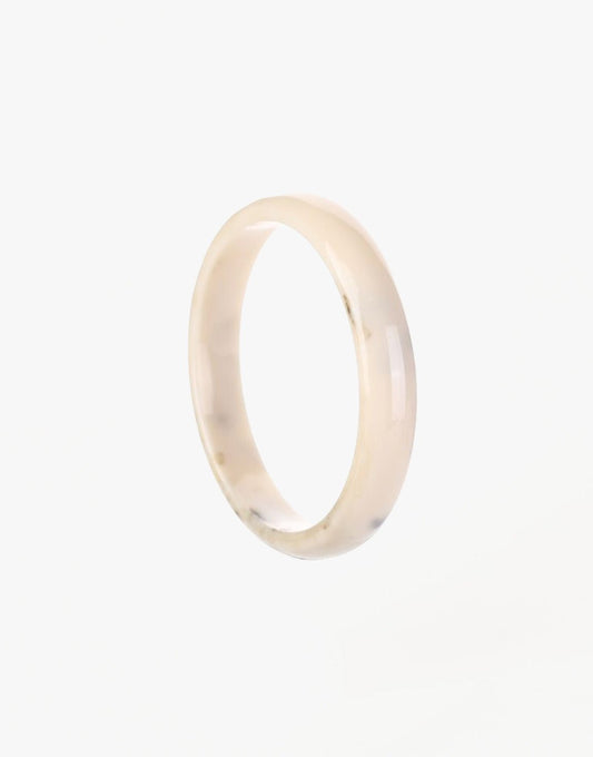 Beige Smalle Resin Bangle - Armband - Olivia & Kate
