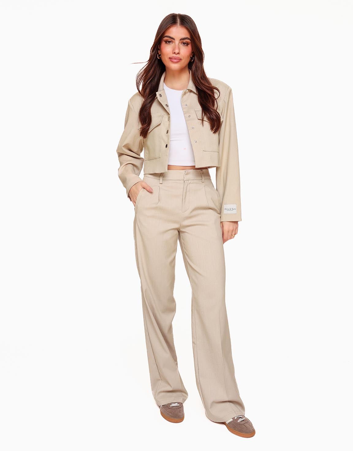 Beige STUDIO Cropped - Jasje - Olivia & Kate