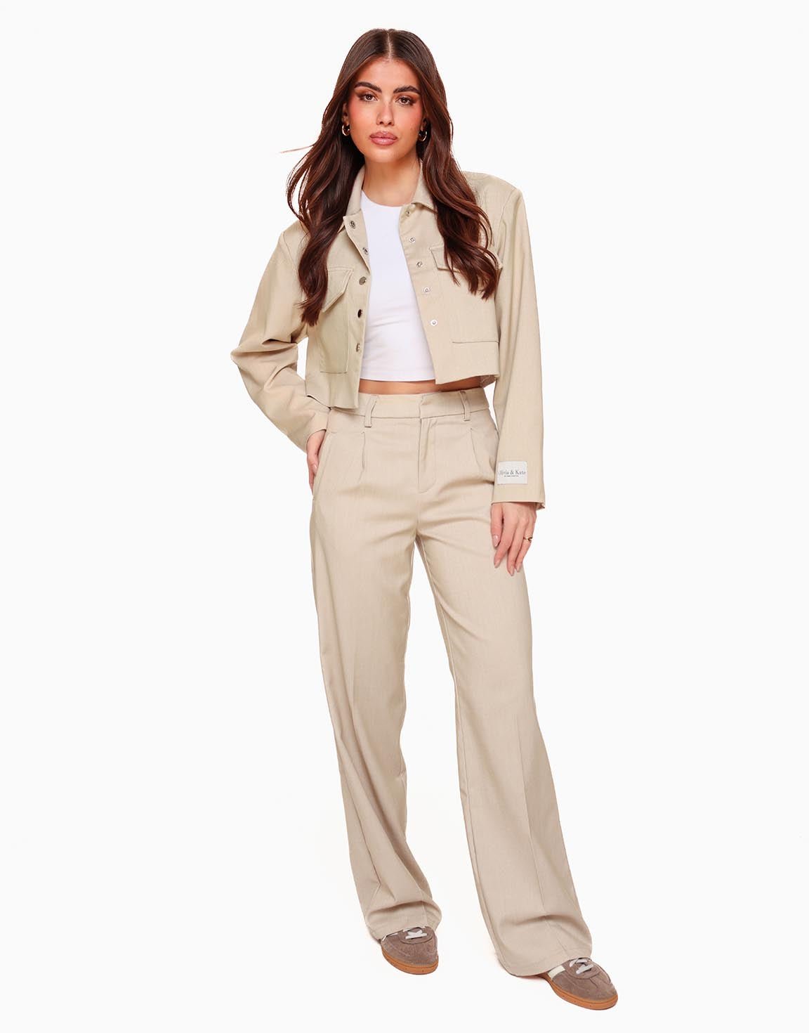 Beige STUDIO Cropped - Jasje - Olivia & Kate