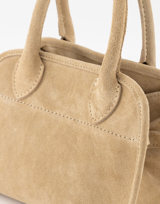 Beige Suede - Handtas - Olivia & Kate