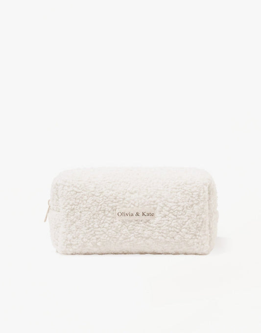 Beige Teddy Make - Up - Tas - Olivia & Kate