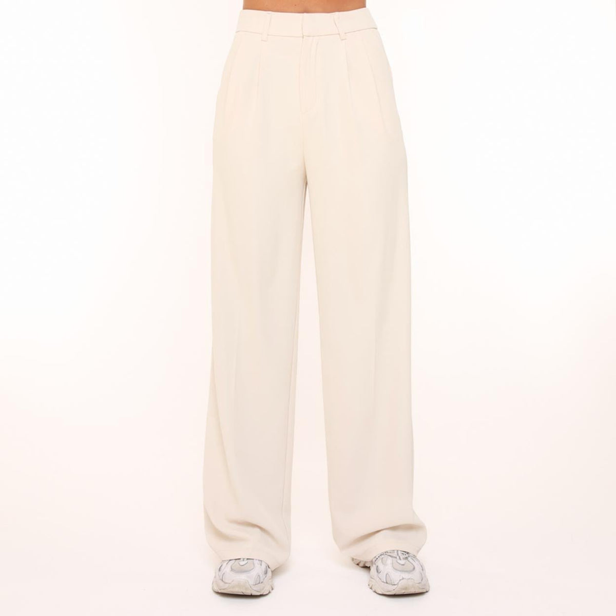 Beige Wijde - Pantalon - Olivia & Kate