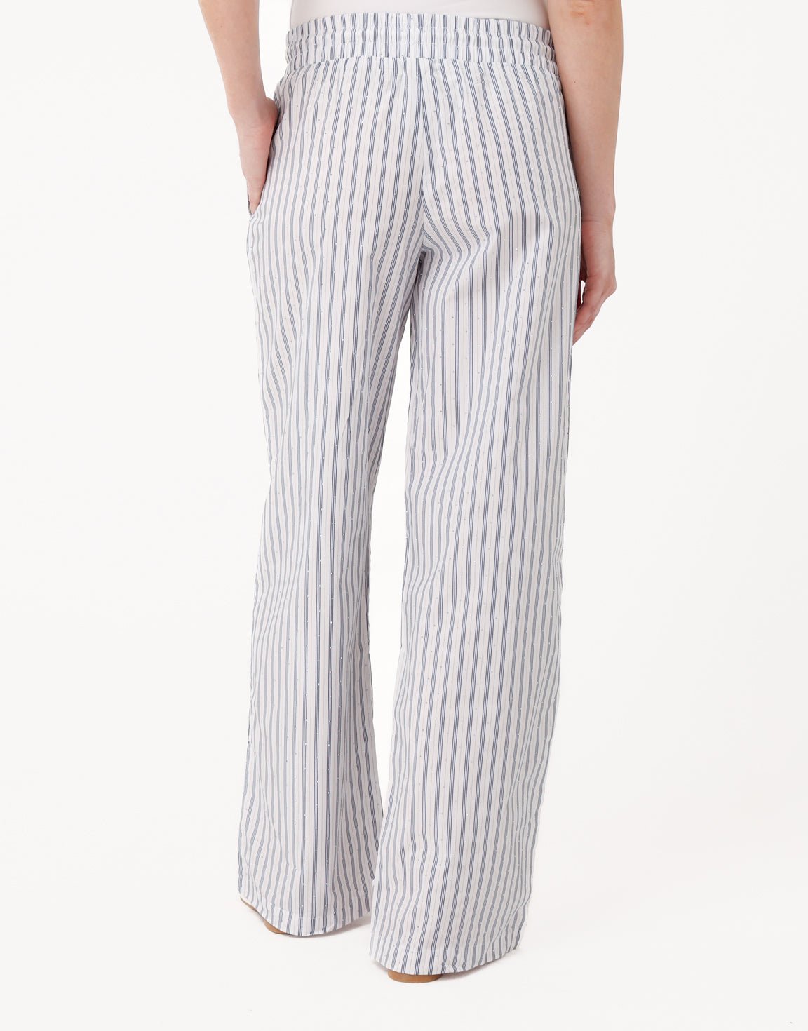 Blauwe Gestreepte Oversized Strass Steentjes - Set - Olivia & Kate
