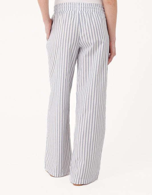 Blauwe Gestreepte Oversized Strass Steentjes - Set - Olivia & Kate