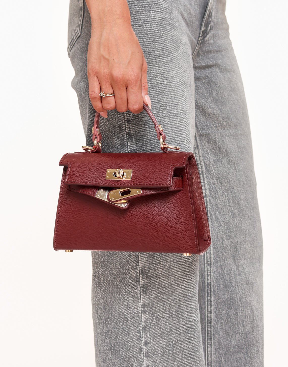 Bordeaux Gouden Details - Tas - Olivia & Kate