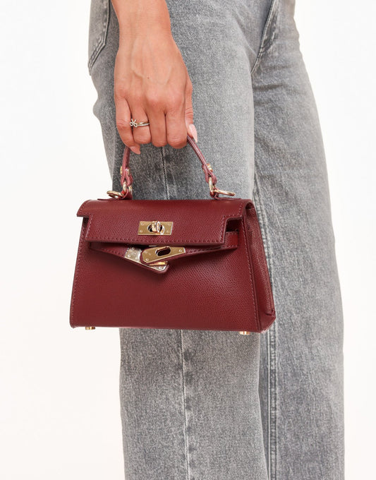Bordeaux Gouden Details - Tas - Olivia & Kate