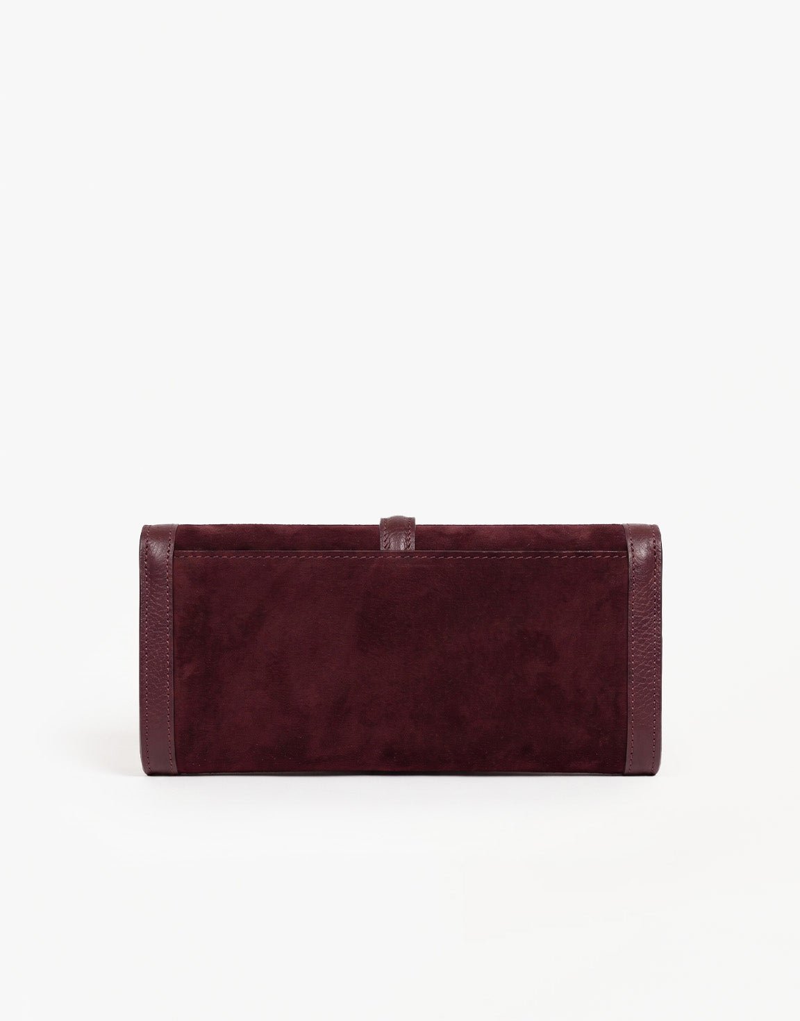 Bordeaux Suede Clutch - Tas - Olivia & Kate