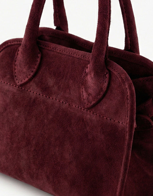 Bordeaux Suede - Handbag - Olivia & Kate