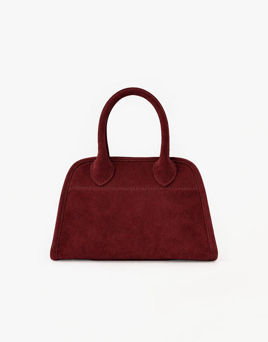 Bordeaux Suede - Handtas - Olivia & Kate