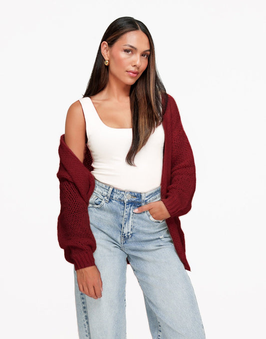 Bordeaux Wollen - Vest - Olivia & Kate