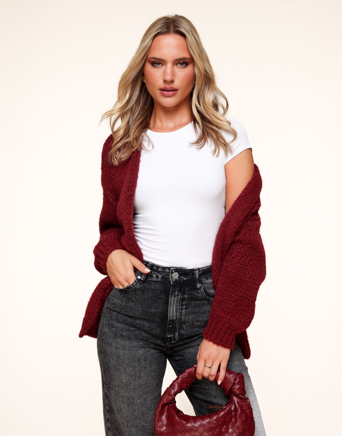 Bordeaux Wollen - Vest - Olivia & Kate