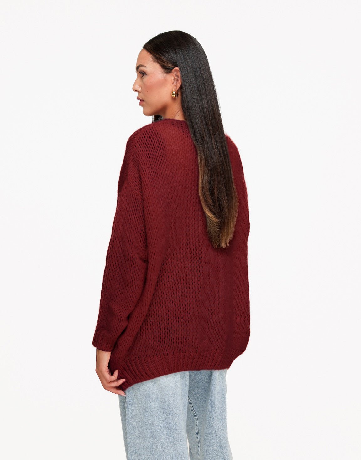 Bordeaux Wollen - Vest - Olivia & Kate