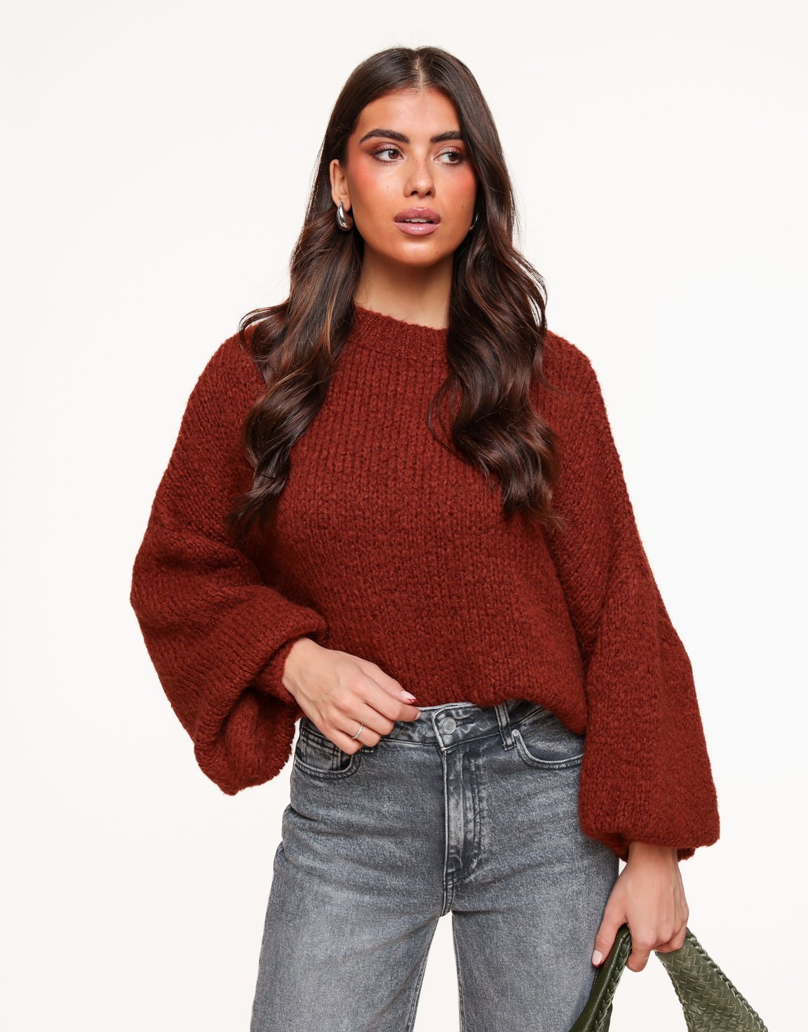 Brique Wollen Gebreide - Trui - Olivia & Kate