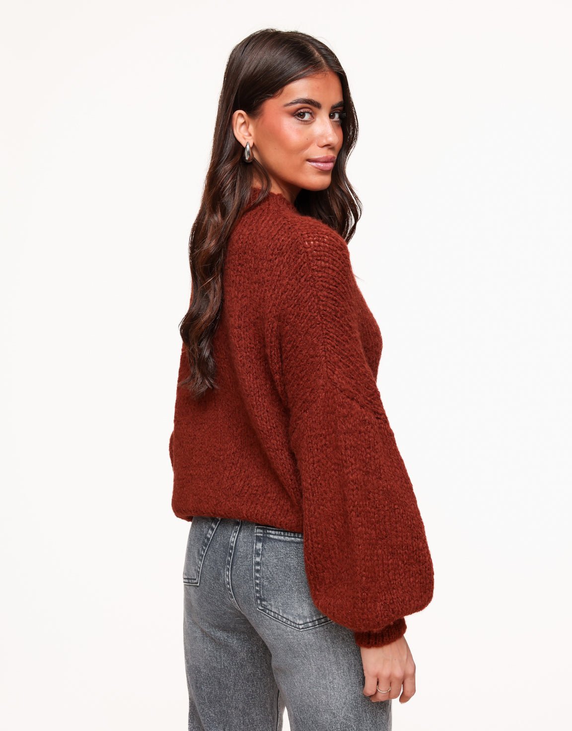 Brique Wollen Gebreide - Trui - Olivia & Kate